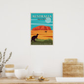 Australien Ayers Rock Vintage Travel Poster (Küche)