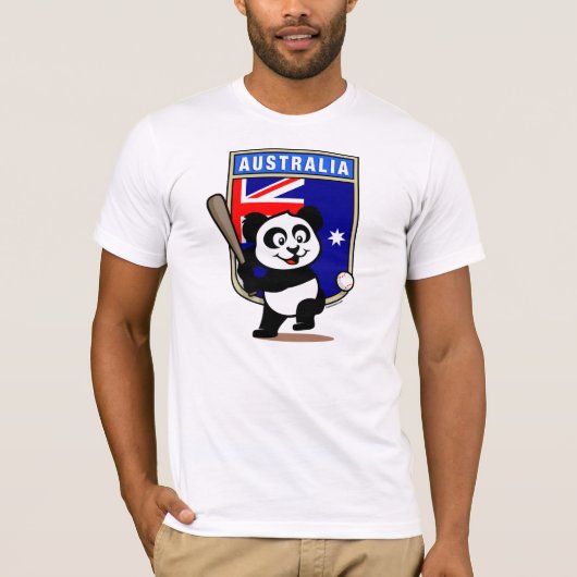 Australien Baseball Panda (leichte Shirts) T-Shirt (Vorderseite)