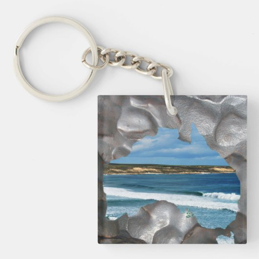 Australien Beach Metallic Map View, Acryl Keyring Schlüsselanhänger (Vorderseite)