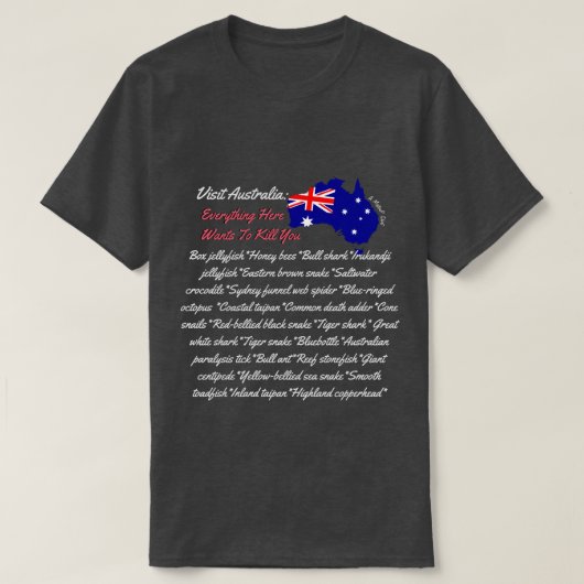 Australien besuchen - Ein MisterP-Shirt T-Shirt (Design vorne)
