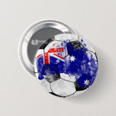 Australien beunruhigte Fußball Button (Vorne & Hinten)