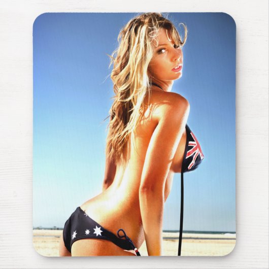 Australien-Bikini-heftiger Schlag Mousepad (Vorne)