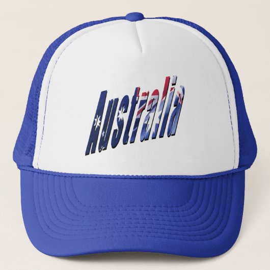 Australien Bild Logo, blau Truckerkappe (Vorderseite)