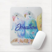 Australien Birds Budgie Watercolor Art Schlüsselri Mousepad (Mit Mouse)