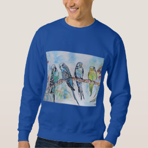 Australien Birds Budgie Watercolor Art Schlüsselri Sweatshirt