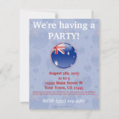 Australien-Blasen-Flagge Einladung (Rückseite)