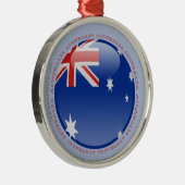 Australien-Blasen-Flagge Silbernes Ornament (Rechts)
