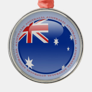 Australien-Blasen-Flagge Silbernes Ornament