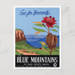 Australien Blue Mountains Restauriertes Vintage-Po Postkarte