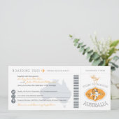 Australien-Boarding-Durchlauf-Hochzeits-Einladung Einladung (Stehend Vorderseite)