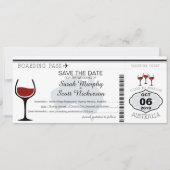 Australien Boarding Pass Save the Date (Vorderseite)