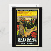 Australien-Brisbane, ein Winterurlaub in der Sonne Postkarte (Vorne/Hinten)