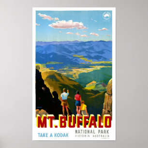 Australien Buffalo Vintage Travel Poster