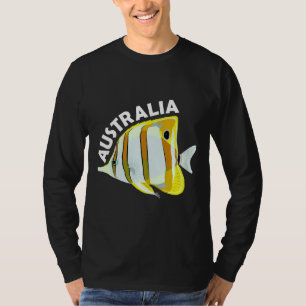 Australien Butterfly Fish Tropical Coral Marine An T-Shirt