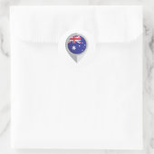Australien Button Location Flag Runder Aufkleber (Tasche)