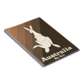 Australien By Air Kangaroo Reiseplakat. Notizblock (Rechte Seite)