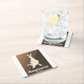 Australien By Air Kangaroo Reiseplakat. Rechteckiger Pappuntersetzer (Vor Ort)