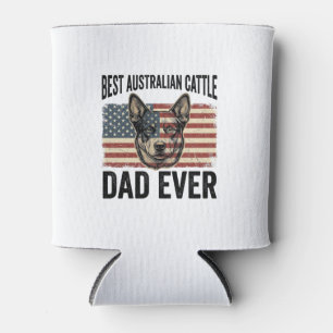 Australien-Cattle-Dog-Vater-Patriotisches-Vintage- Dosenkühler