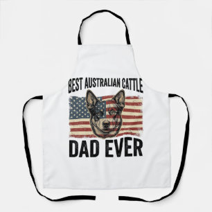 Australien-Cattle-Dog-Vater-Patriotisches-Vintage- Schürze
