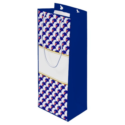 AUSTRALIEN Christliches Party für kundenspezifisch Geschenktüte Für Weinflaschen (Rückseite Schrägansicht)