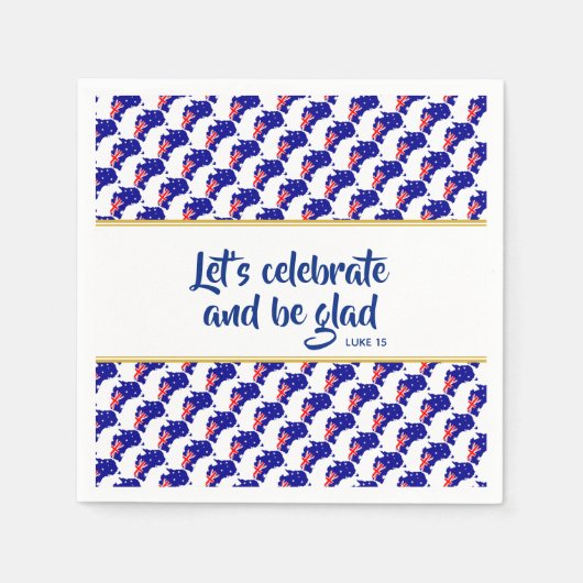 AUSTRALIEN Christliches Party für kundenspezifisch Serviette (Vorderseite)