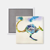 Australien City Skyline Liebe Watercolor Magnet (Vorderseite/Rückseite)