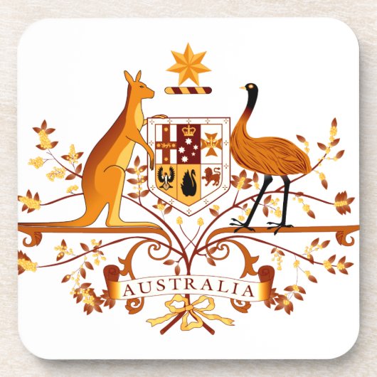 Australien COA Brown Getränkeuntersetzer (Vorderseite)