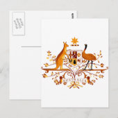 Australien COA Brown Postkarte (Vorne/Hinten)