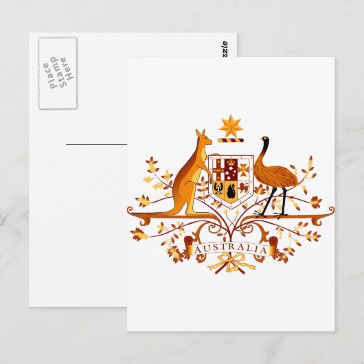 Australien COA Brown Postkarte (Vorne/Hinten)