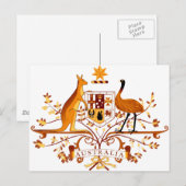 Australien COA Brown Postkarte (Vorne/Hinten)