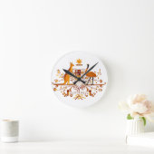 Australien COA Brown Runde Wanduhr (Zuhause)