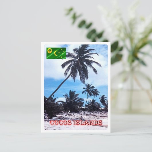 Australien - Cocos (Keeling) Inseln - Palmen - Postkarte (Stehend Vorderseite)