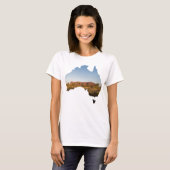 Australien Country Shape Uluru Ayers Rock T-Shirt (Vorne ganz)