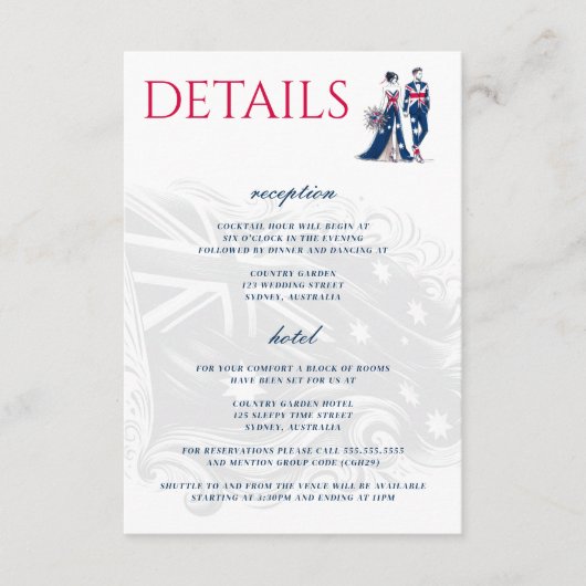 Australien Couple Begleitkarte (Vorderseite)