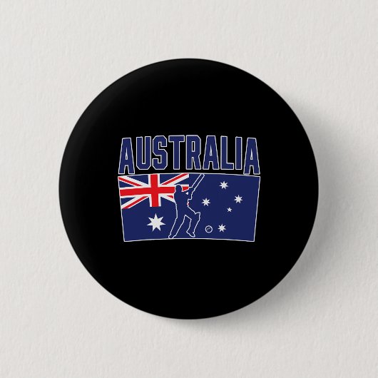 Australien Cricket (Flagge und Tsman) Button (Vorderseite)
