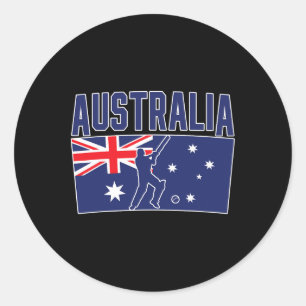 Australien Cricket (Flagge und Tsman) Runder Aufkleber