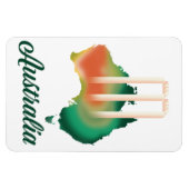 Australien Cricket-Karte. Magnet (Horizontal)