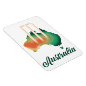Australien Cricket-Karte. Magnet (Rechte Seite)