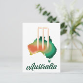 Australien Cricket-Karte. Postkarte (Stehend Vorderseite)