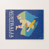 Australien Cricket Vintage Reiseplakat Puzzle (Horizontal)