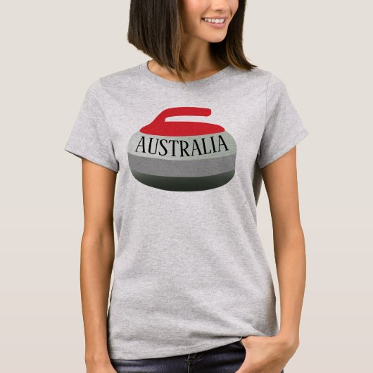 Australien Curling Rock T - Shirt (Vorderseite)