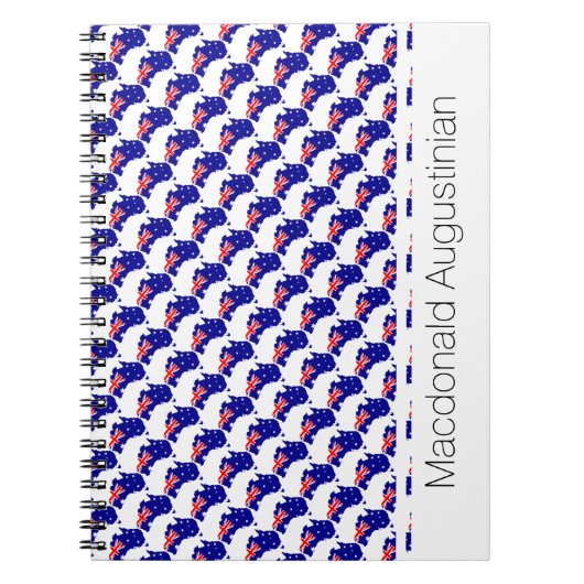 AUSTRALIEN Custom Add Your Name Notebook Journal Notizblock (Vorderseite)