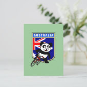 Australien Cycling Panda Postkarte (Stehend Vorderseite)