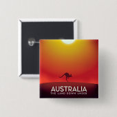Australien " Das Land unter" Urlaubstext. Button (Vorne & Hinten)
