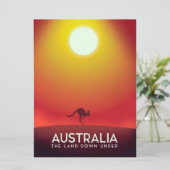 Australien " Das Land unter" Urlaubstext. Einladung (Stehend Vorderseite)