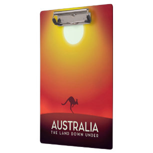 Australien " Das Land unter" Urlaubstext. Klemmbrett