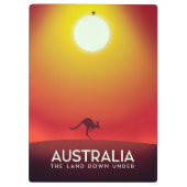 Australien " Das Land unter" Urlaubstext. Klemmbrett (Rückseite)