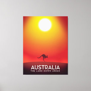 Australien " Das Land unter" Urlaubstext. Leinwanddruck