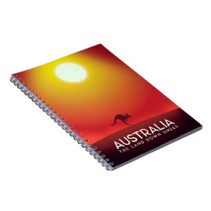 Australien " Das Land unter" Urlaubstext. Notizblock