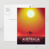 Australien " Das Land unter" Urlaubstext. Postkarte (Vorne/Hinten)